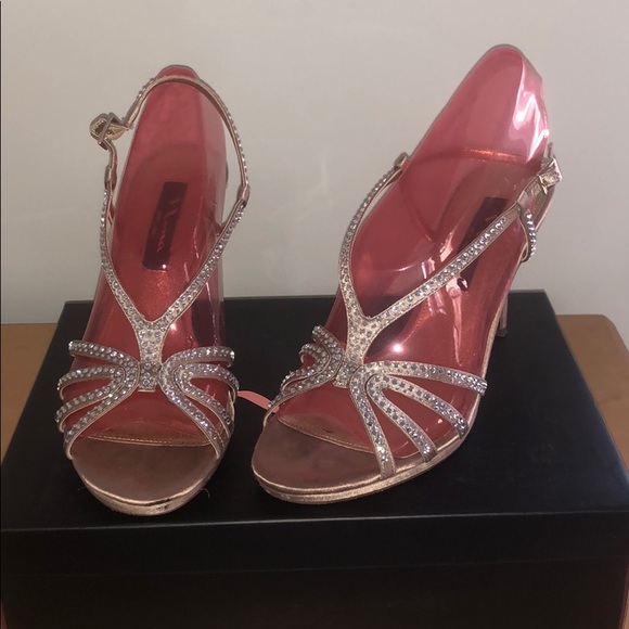 champagne high heels